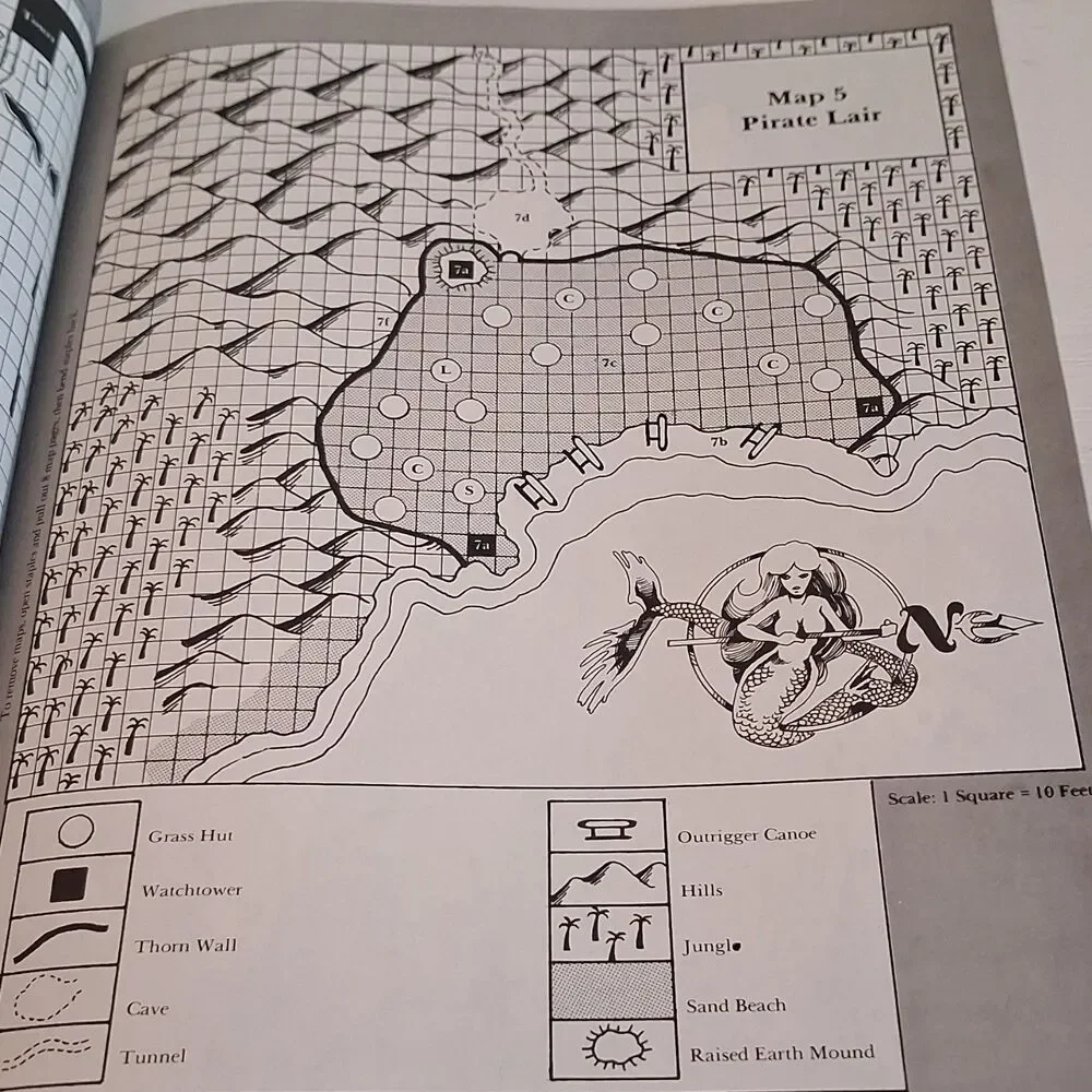 TSR Dungeons & Dragons X1 The Isle of Dread Adventure Module 9043 (1983)